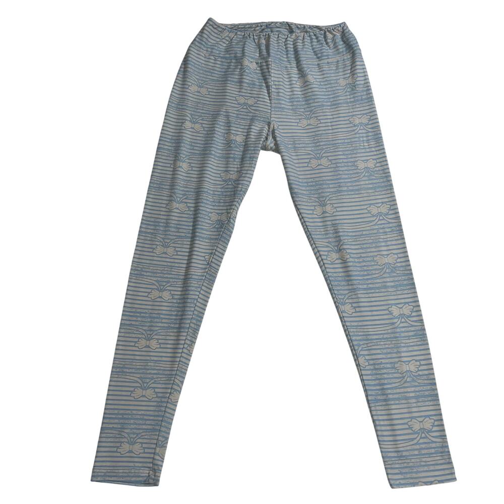 LulaRoe Womens Leggings Soft Stretchy Casual Light Blue Gray Tall and Curvy